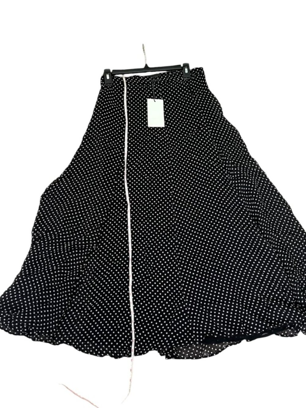Zara ZW Collection Polka Dot Maxi Skirt Black White A-Line Mid Rise Size S NWT - Picture 9 of 11